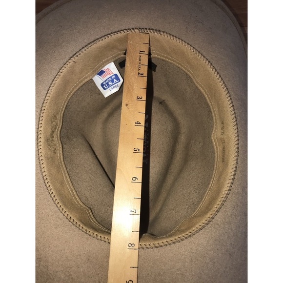 Bollman USA The Natural Tan Cream 100% wool USA Vintage Size Large Western